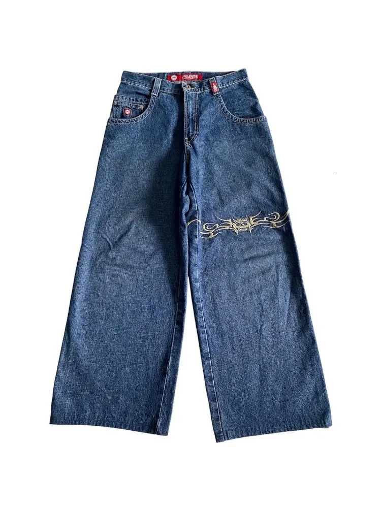 Women's Jeans Y2k Fashion Korean Jeans Women Vintage Pattern Embroidery Casual Baggy High Waist Korean Strt Wear Women Gothic Pants 240708 Y25011