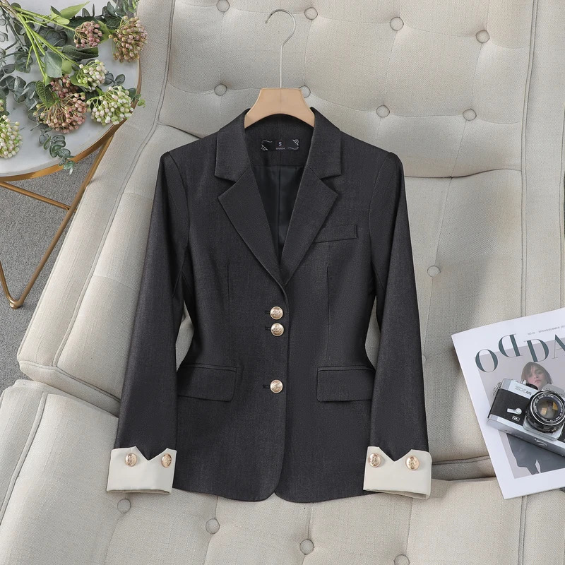 ZJYT Elegant Chic Blazer Mujer Pink Women Coat Jacket Single Breasted Outerwears Veste Femme Autumn Korean Fashion Casaco 240704