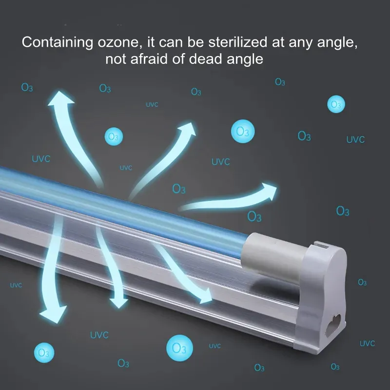 UVC Tube Light 110V 220V 4W 6W 8W with Ozone UVC Germicidal Light T5 Disinfection Tube Sterilization UV Lamp for Hospital LL
