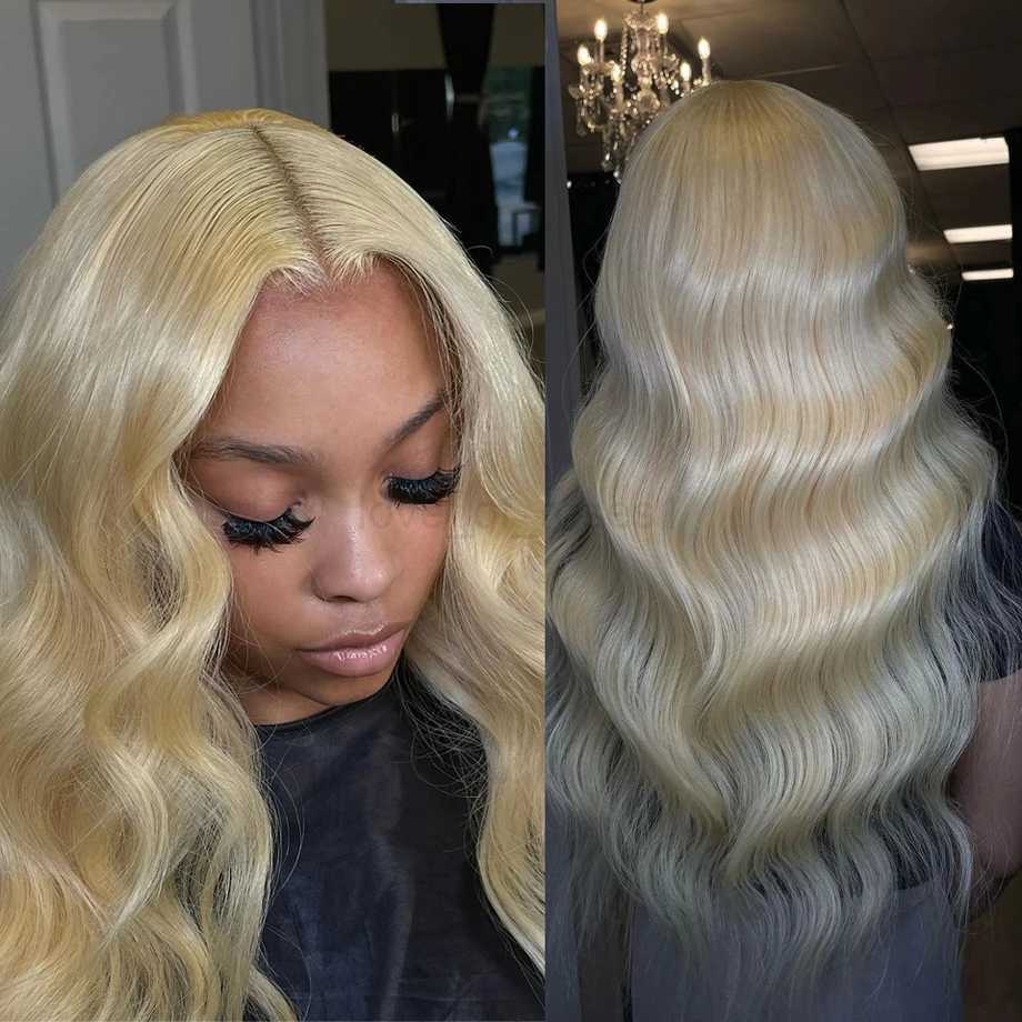 30 40 Inch 613 Honey Blonde Color 13x6 Body Wave Lace Front Wigs 13x4 Lace Frontal Brazilian Wig 360 Lace For WomenM240712