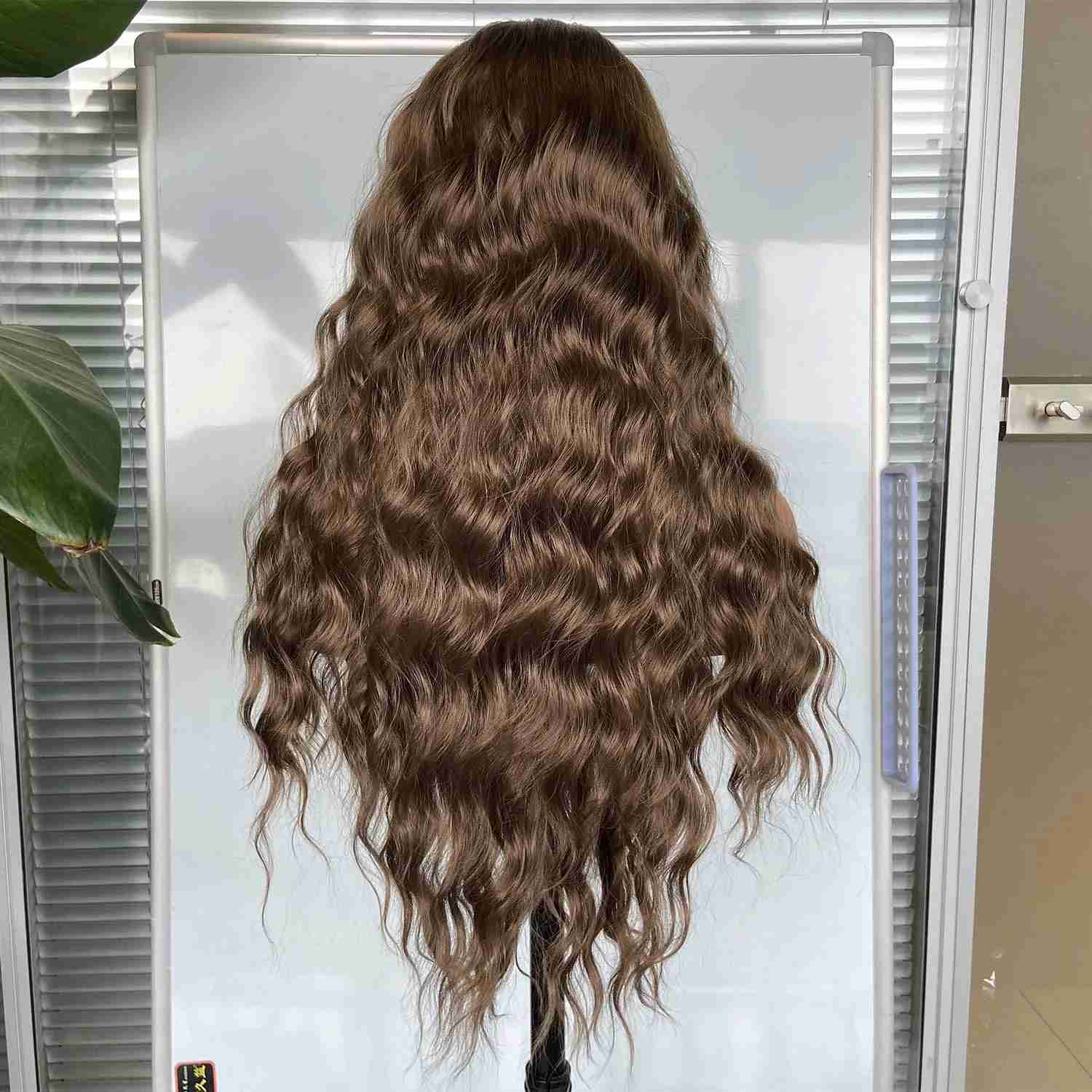 RDY Chocolate Brown Wig Loose Deep Wave Synthetic Lace Front Wig Glueless Natural Hairline Brunette Hair Frontal Wigs for WomenM240712