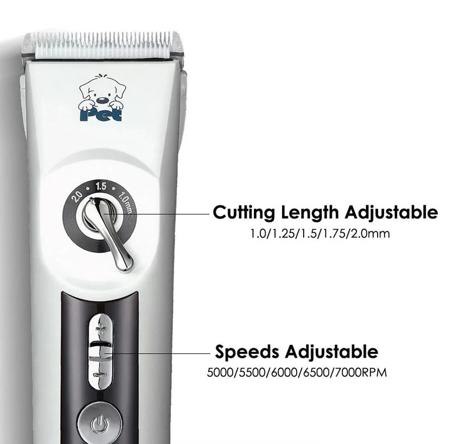 Original CP9700 Dog Hair Clipper Rechargeable Pet Trimmer 5 Speeds Dog Clippers Electrical Cat Grooming Shaver Haircut Machine