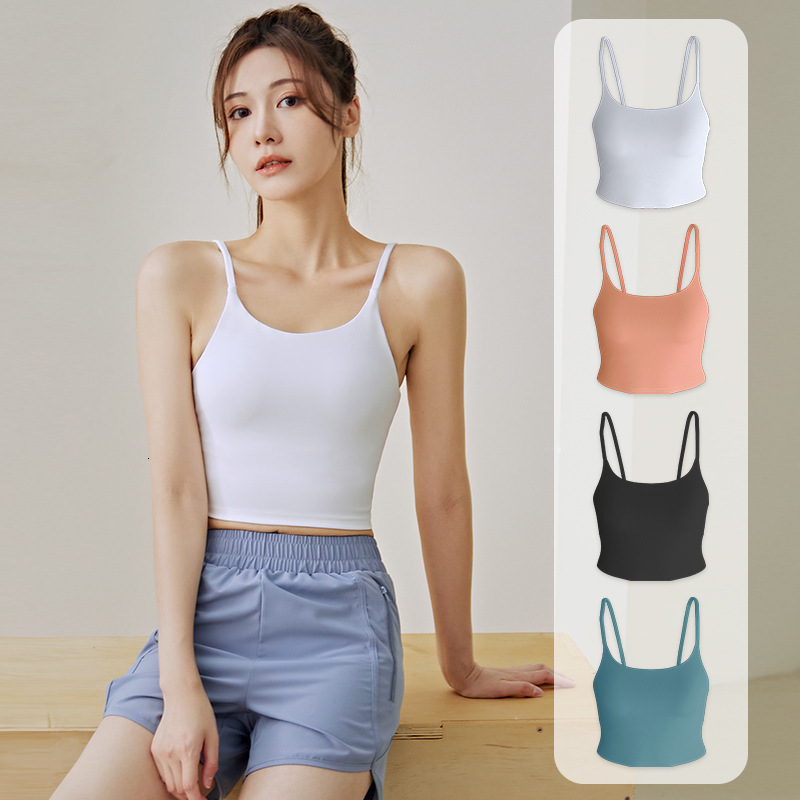 Sports for Women Chest Pads, Paired with Spicy Girls, Wearing Beautiful Backless Underwear, Slim Fitting Vest Style Yoga Bra Yoga Clothes Yoga Top