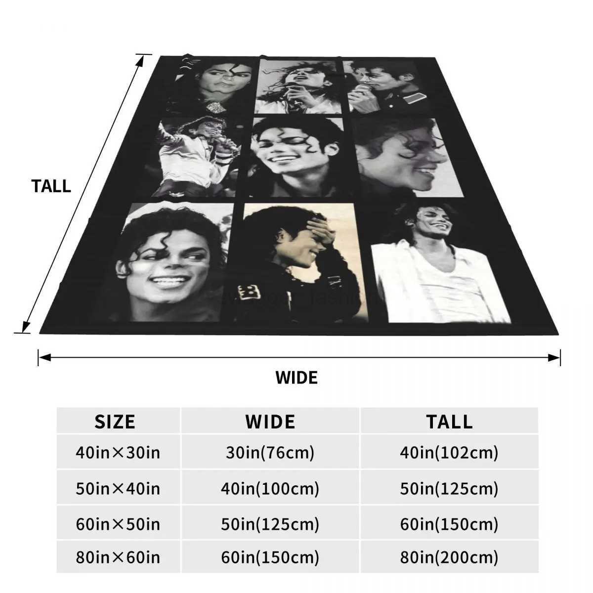 MJ M-Michaels Pop Singer Blanket J-Jacksons Photo Camping Flannel Throw Blanket Warm Soft Couch Chair Sofa Bed Bedspread GiftB270712 - view 7