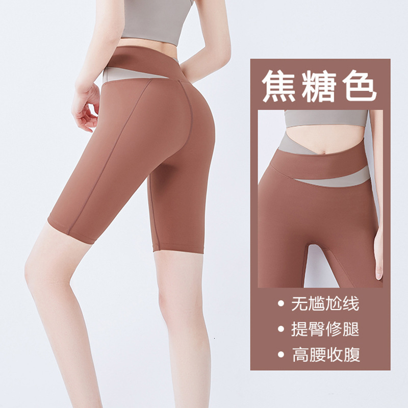 Color Blocked Running Fitness High and Waist Tight Women's Five Point Yoga Pants with Peach Hip Lifting Yoga Jackets for Women Full Zip Long