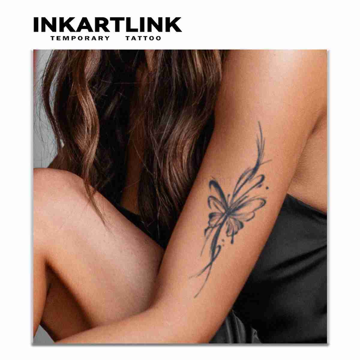 Butterfly temporary tattoo stickers magic tattoos herbal juice tattoos lasting 1-2 weeks realistic fake tattooB240712