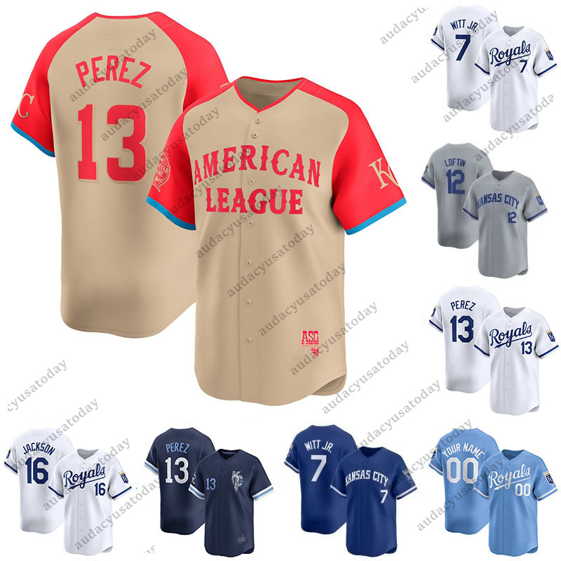 City Bobby Witt Jr. 2024 All-Star Royals Jersey Salvador Perez Maikel Garcia Hunter Renfroe Will Smith Vinnie Pasquantino Andrew Benintendi Whit Merrifield Kansas