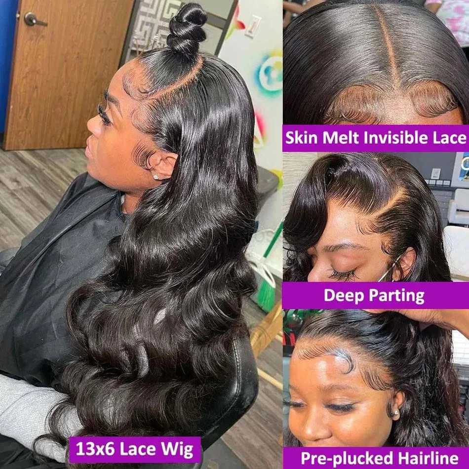 30 40 Inch Hd Lace Wig 13X6 Lace Frontal Wig Body Wave 13X6 Hd Lace Frontal Wig 13X4 Lace Front WigsM240712