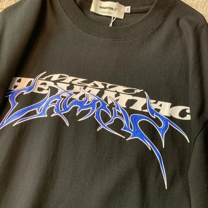 American Vintage Letter Print Graphic T-shirt Men and Women Summer Relaxed Casual Couple Casual Hip Hop Short Sleeve Top y2k 240703