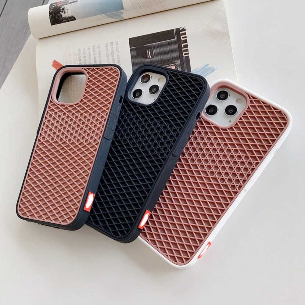 Classic Van Sole Phone Case For IPhone11 12 13 14 15Pro Max X Xs Xr 8 Plus Soft Silicone Waffle Shoe Shockproof Back Cover CasesM240712