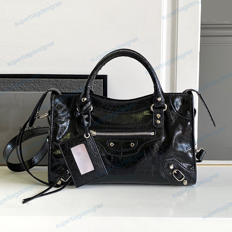 9A le city cagole Motorcycle handbags Bags tote bag shoulder women lady luxury designers denim suede genuine arena leather crossbody clutch purse Pochette Vintage