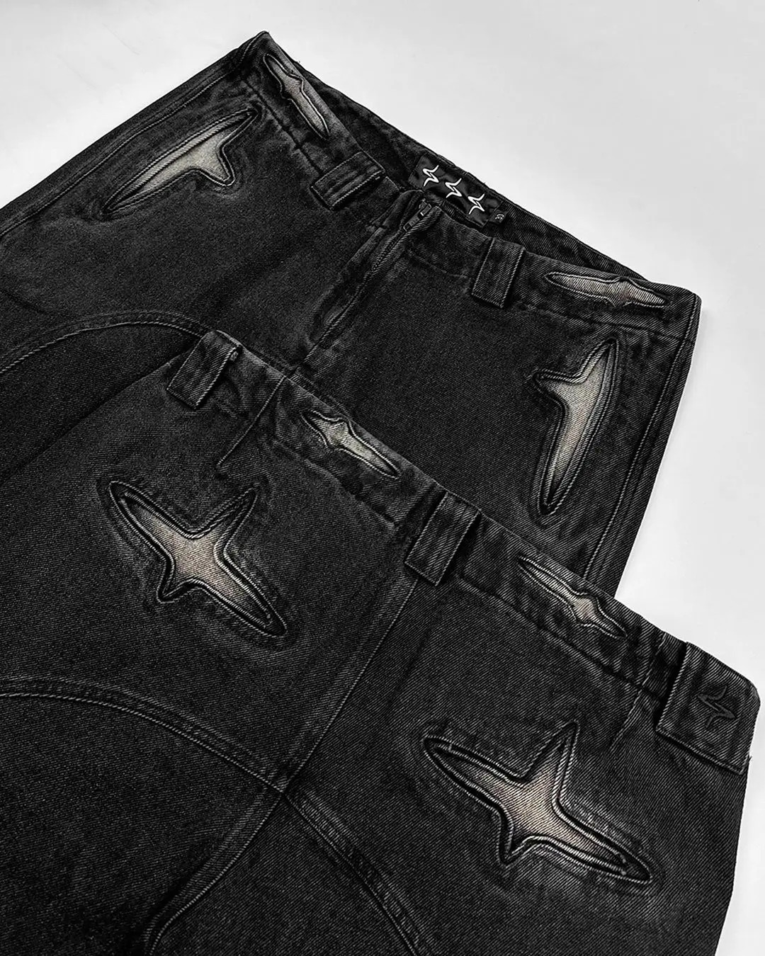 Hip Hop Punk Patchwork Black Ripped Baggy Jeans Rock Goth Y2k Jeans Wide Leg Floor Length Denim Pants Streetwear 240708