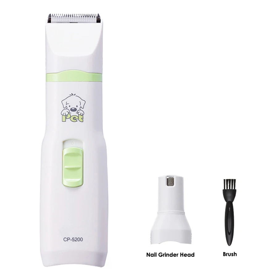 CP5200 2 in 1 MINI Pet Grooming Tools Dog Cat Hair Trimmer Electric Pets Clippers Nail Grinder Paw Haircut Machine