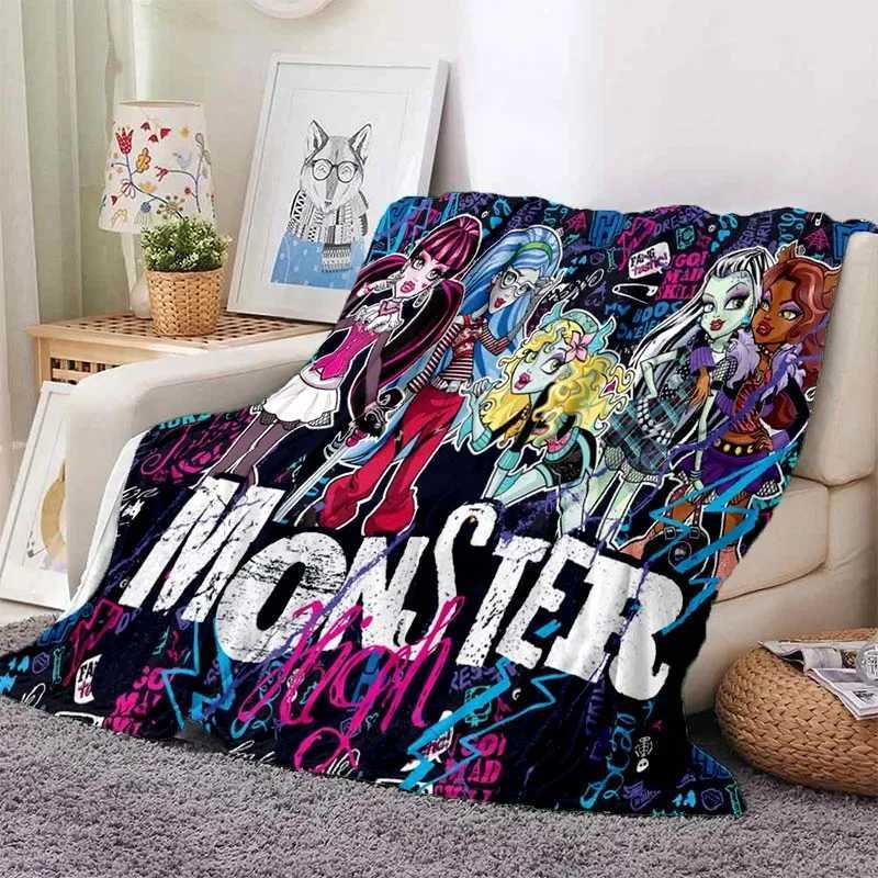 3D Monster High Anime Cartoon BlanketSoft Throw Blanket for Home Bedroom Bed Sofa Picnic Travel Office Rest Cover Blanket KidsB270712