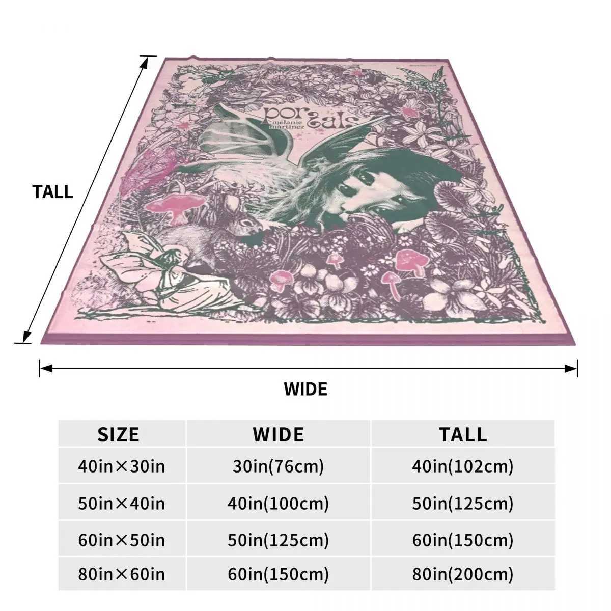 Melanie Martinez Portals Blanket Fleece All Season Breathable Lightweight Thin Throw Blanket for Sofa Travel Bedding ThrowsB270712