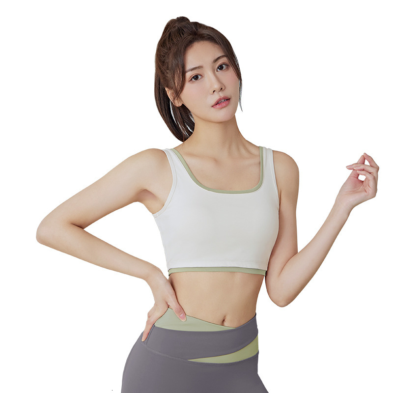 Spring/summer New Color Blocked Naked Feeling Tight Fit High Waist Slimming Running Sports Fitness Yoga Clothing Set Yoga Top Yoga Jacket Workout Clot