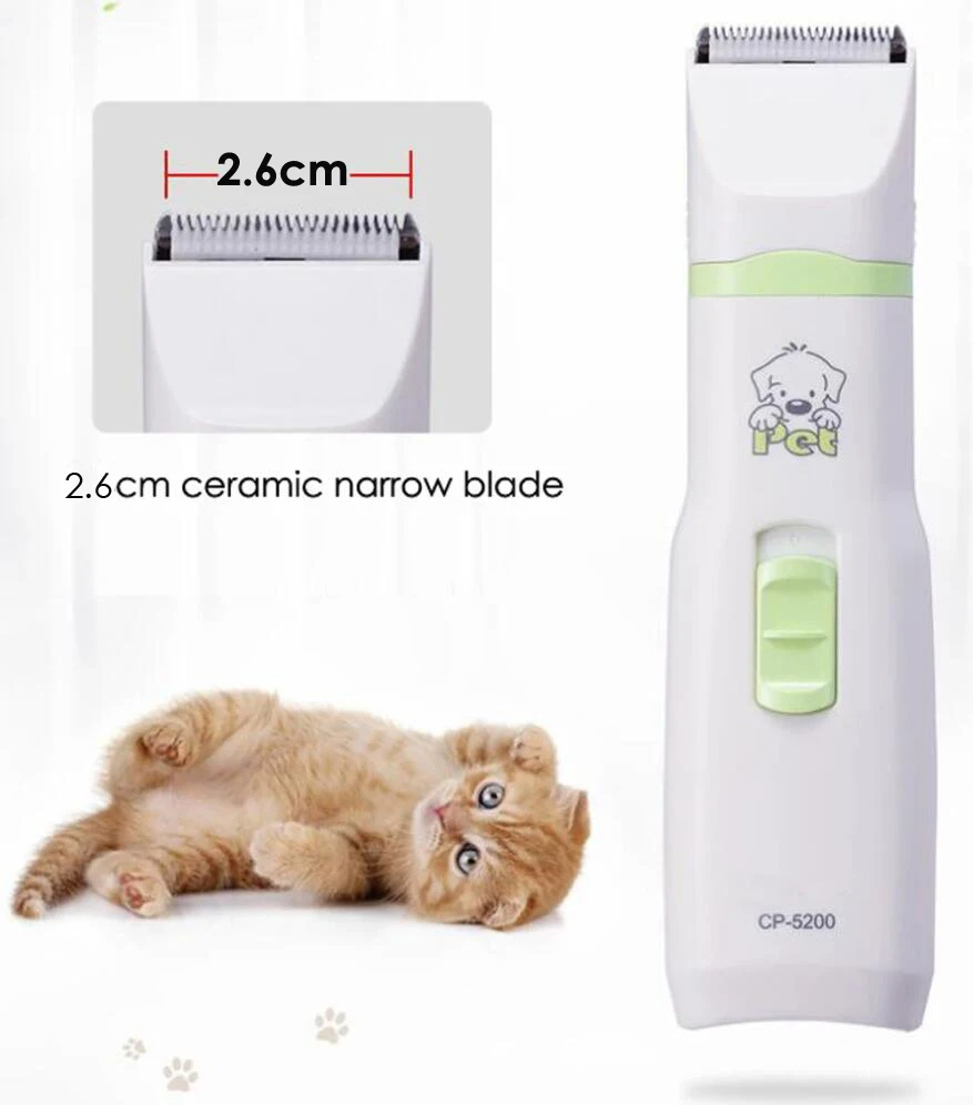 CP5200 2 in 1 MINI Pet Grooming Tools Dog Cat Hair Trimmer Electric Pets Clippers Nail Grinder Paw Haircut Machine