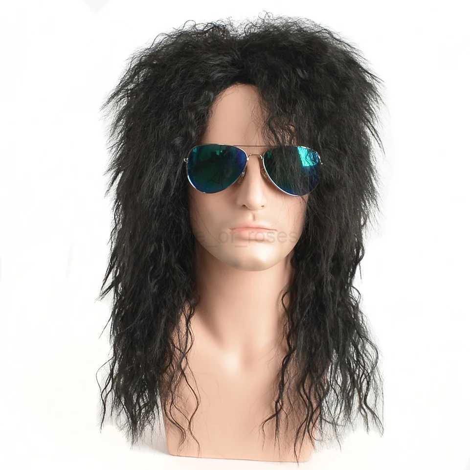 Synthetic Long Blonde water ripple Hair Wigs For Men Curly Natural Wig Adjustable Size Suitable for Daily Wear Man Hair WigM240712
