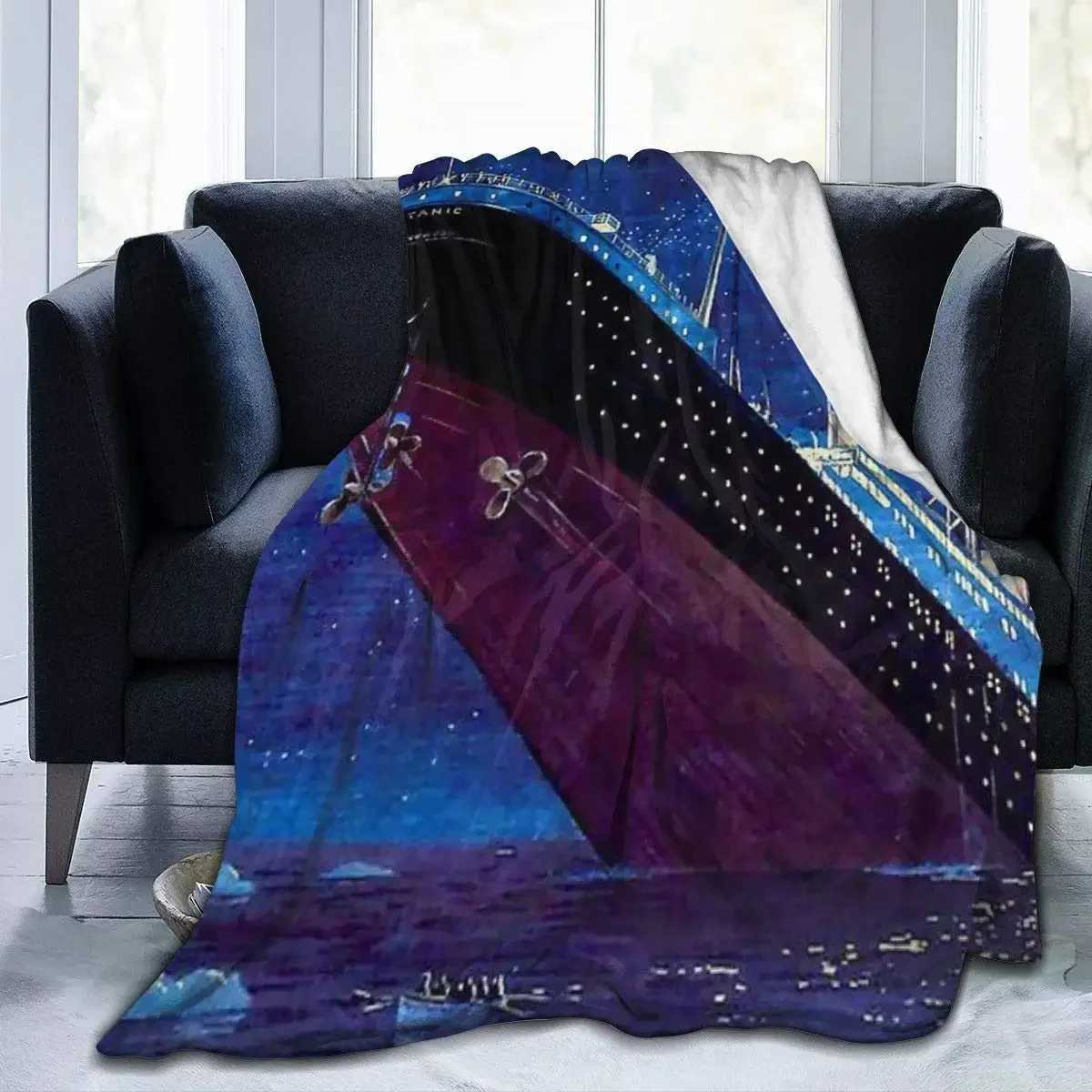 Titanic Sinking Throw Blanket Super Soft Fuzzy Cozy Warm Plush Blanket for Bed Couch Chair Living Room Spring Fall Winter SpringB270712