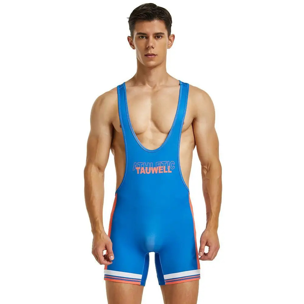 SEOBEAN Mens Undershirts Bodysuit Wrestling Singlet Fitness Workout One-piece Vest Bodywear Underwear Bodybuilding Jumpsuit 240711