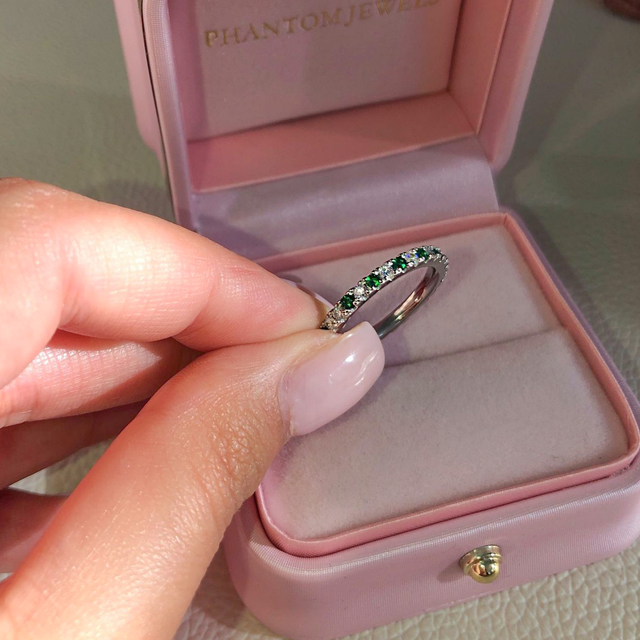 Green Jade Diamond Designer Rings Design Women Shiny Moissanite Ring Festival Gifts Jewelry Accessory