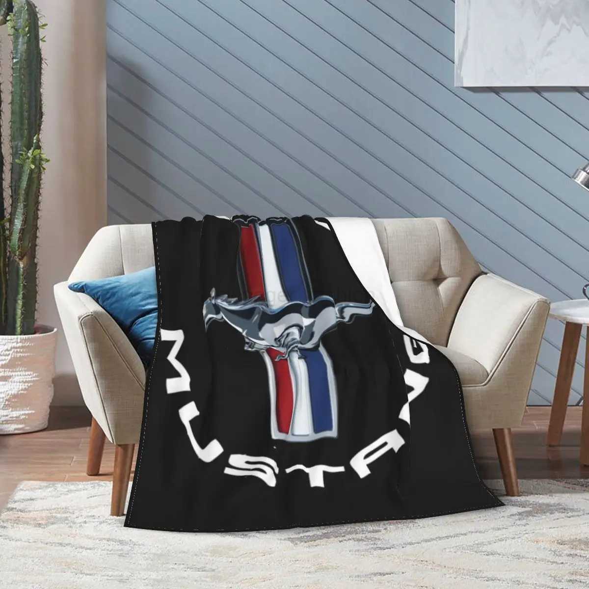 Ford Mustang Blankets Soft Warm Flannel Throw Blanket Cover for Bed Living room Picnic Travel Home SofaB270712