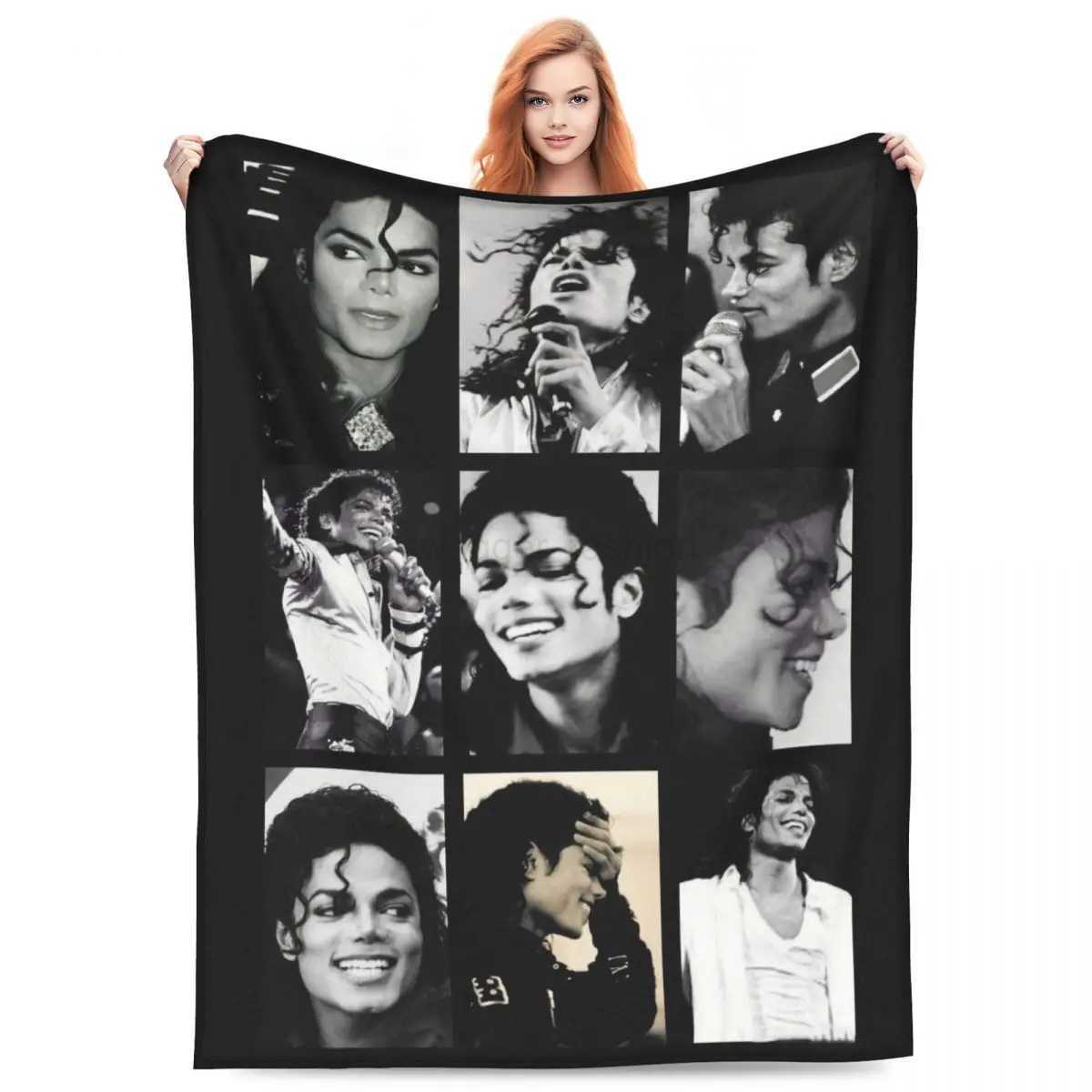 MJ M-Michaels Pop Singer Blanket J-Jacksons Photo Camping Flannel Throw Blanket Warm Soft Couch Chair Sofa Bed Bedspread GiftB270712