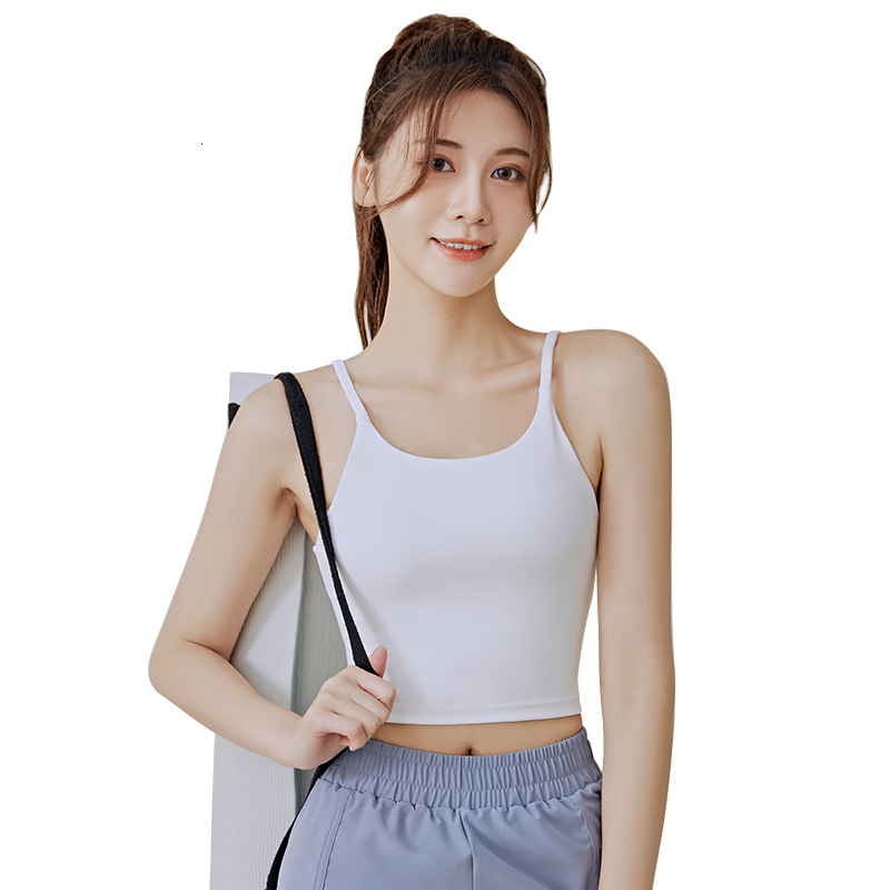 Sports for Women Chest Pads, Paired with Spicy Girls, Wearing Beautiful Backless Underwear, Slim Fitting Vest Style Yoga Bra Yoga Clothes Yoga Top