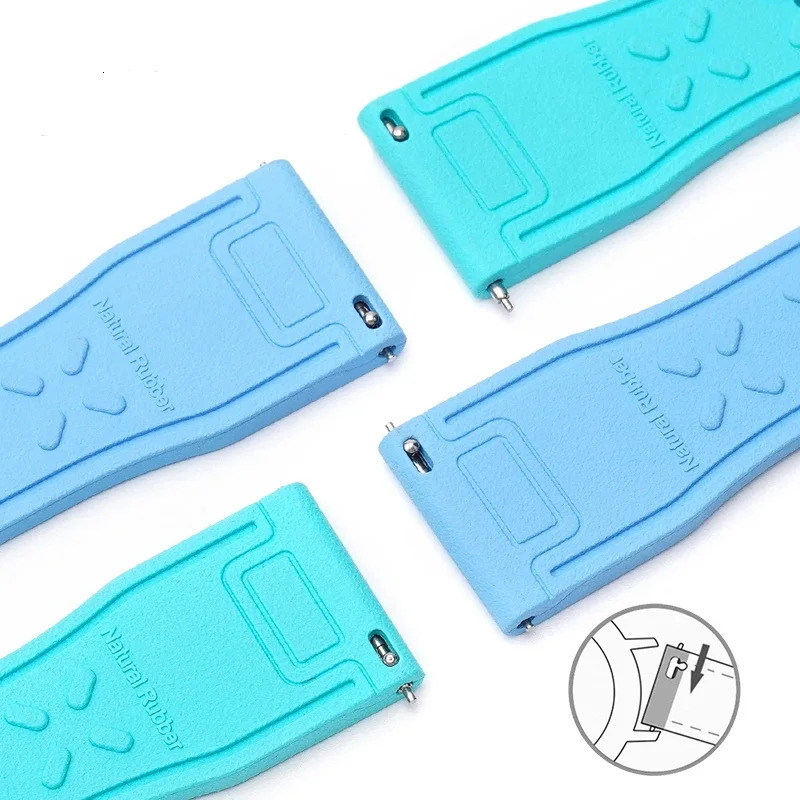 20/21/22mm FKM high-end rubber strap suitable for IWC pilots WATCHES and PORTOFINO series mens fashion and leisure strap240703