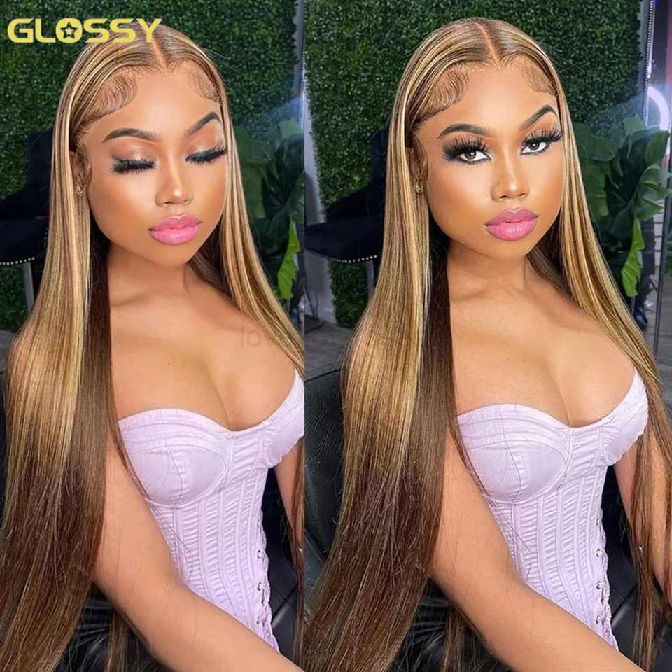 Highlight Glueless Wig Ready To Wear And Go For Women 13x6 Hd Frontal Straight Honey Blonde Lace Front Wigs On SaleM240712