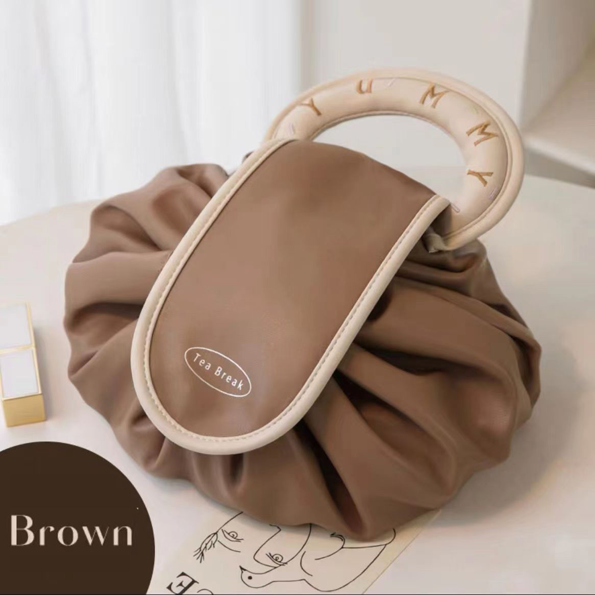 High-color cosmetic bag wash bag large capacity waterproof portable storage bag oversized senior light niche travel bag