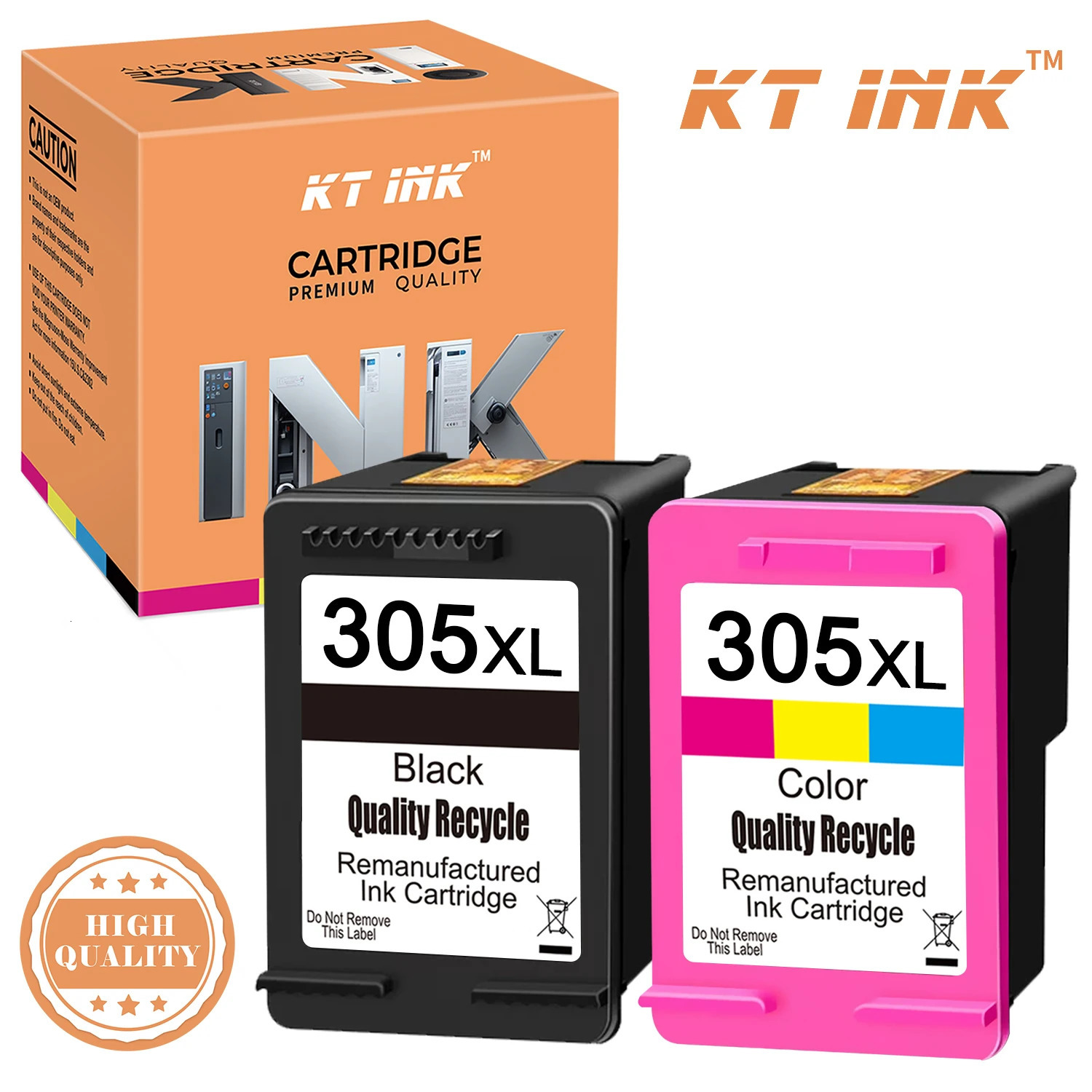KT INK 305XL Ink cartridge Compatible for HP 305 for HP 305XL DeskJet 2700 2710 2721 2722 4120 4110 4130 1210 6010 240711