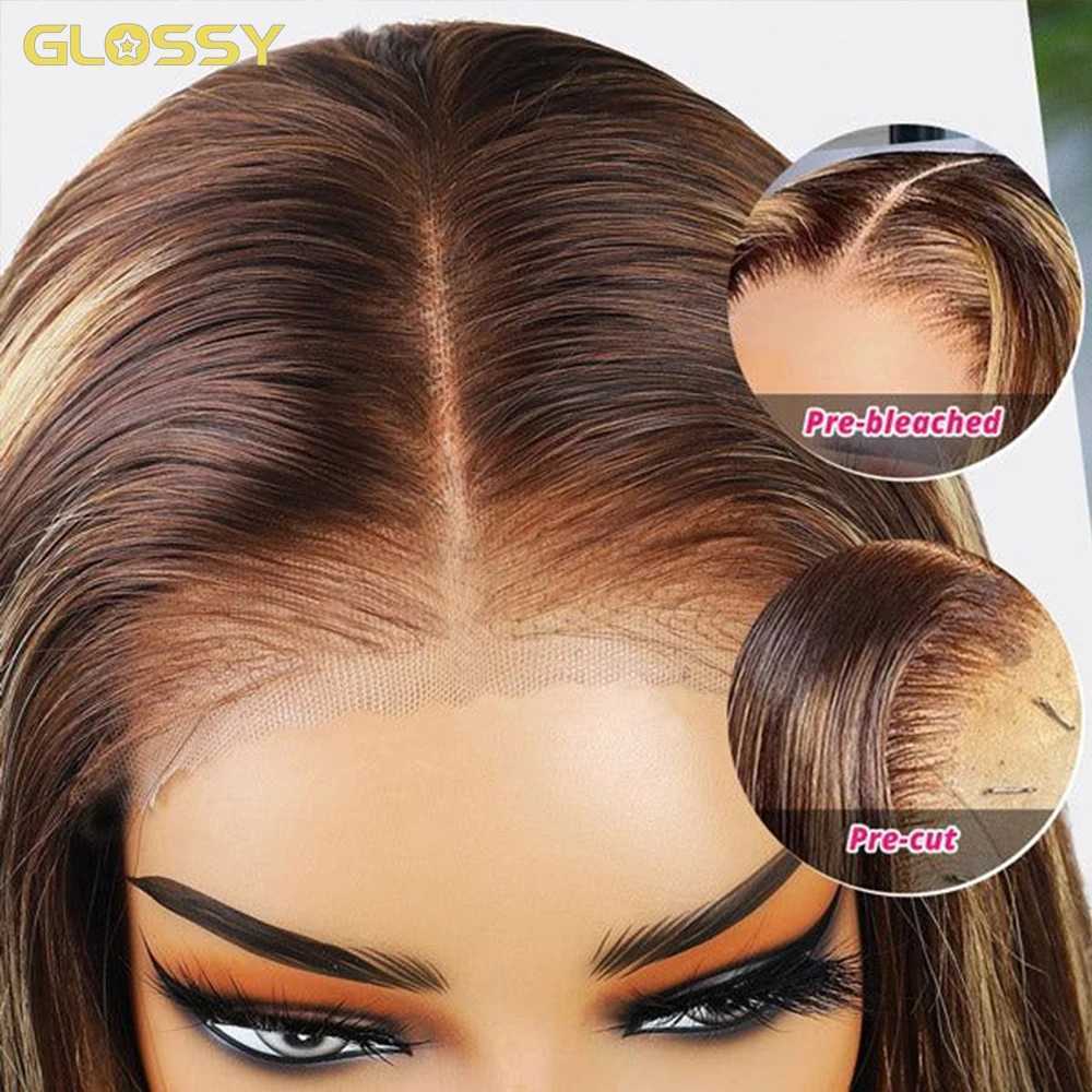 Highlight Glueless Wig Ready To Wear And Go For Women 13x6 Hd Frontal Straight Honey Blonde Lace Front Wigs On SaleM240712