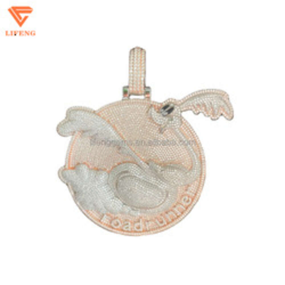 Latest Pendant and Necklace Designs Fashion Jewelry Moissanite Diamond and 18mm Necklace 3*3 Inches Pendant Set