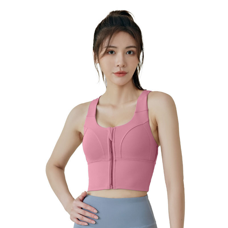 Sports for Women's Health, High Strength, Shockproof, Thin Zipper, Running Outwear, Yoga Tank Top, Bra Novelty Short Yoga Top Designer Workout Cl