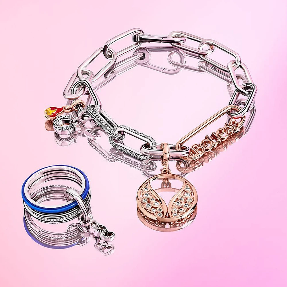 2024 Silver K Chain Bracelets Women ME Collection Pearl Adjustable Bracelet Charms Accessories Fashion Jewelry Gift DIY