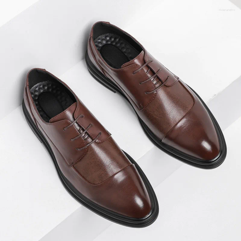 Casual Shoes Zemo More Oxford Mens Dress Formal Business Lace-Up Leather Minimalist For Men