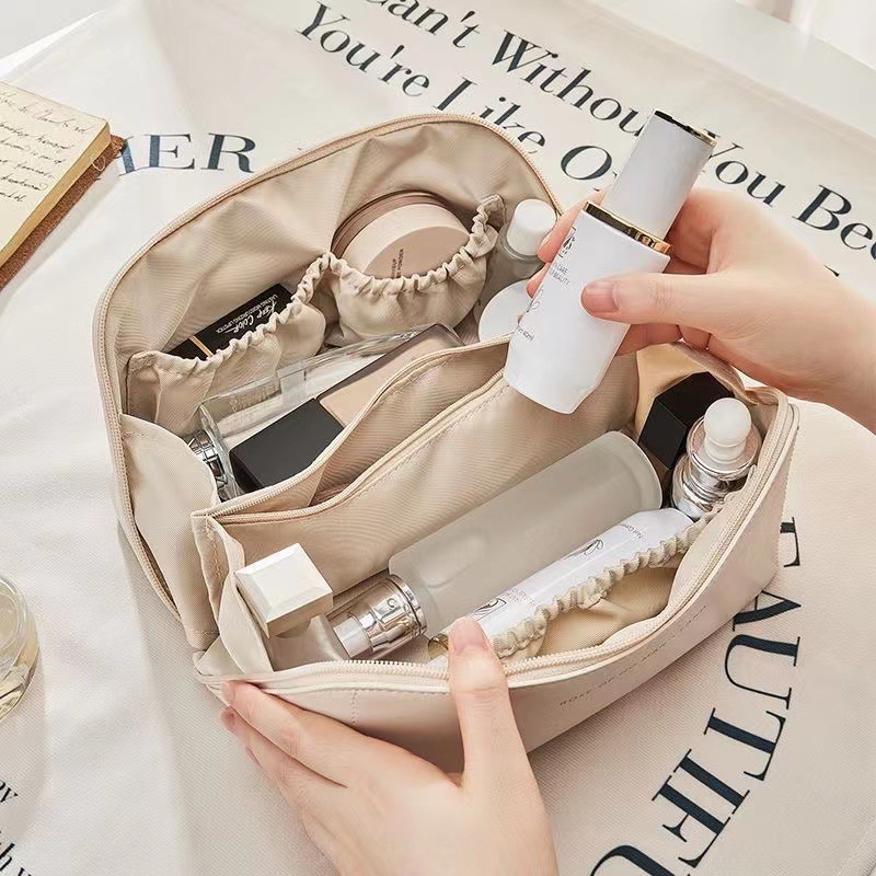 Tote pillow makeup bag ins senior sense net red pu makeup bag travel storage bag large capacity wash female bag