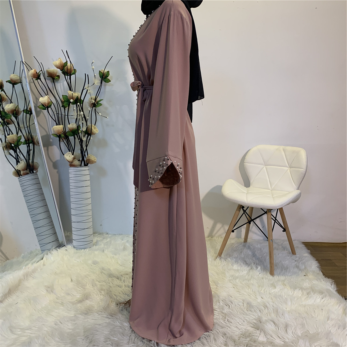 New african dresses for women Dingzhu Muslim tie up cardigan robe femme robe africaine bazin riche ankara plus size dress