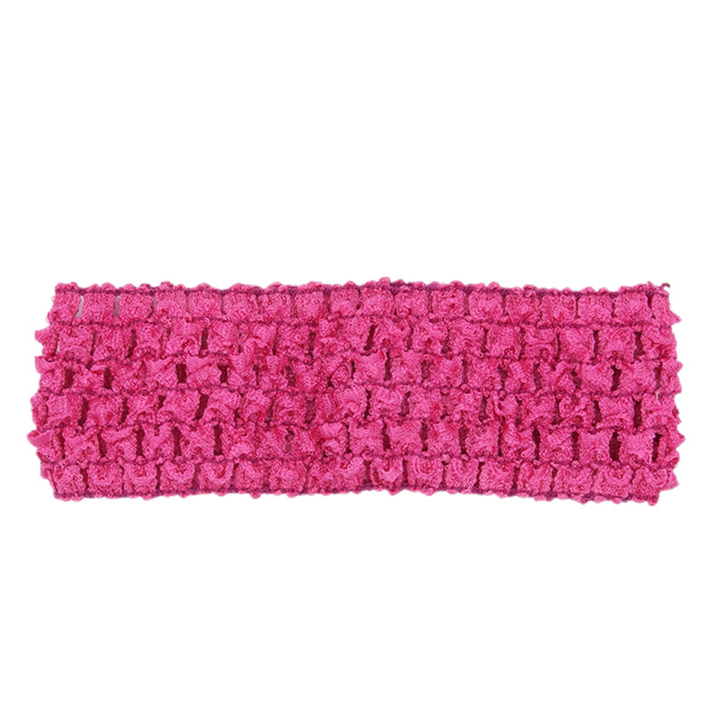 Crochet Elastic Hair Band Scrunchie For Girl Baby Bow Flower Headwear Accessories Soft 14X4CM Headband Woman Children Ponytail Holders Hairband FD6502