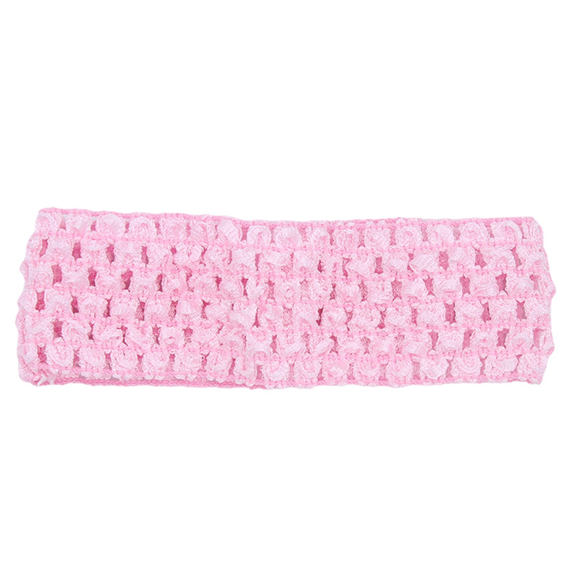 Crochet Elastic Hair Band Scrunchie For Girl Baby Bow Flower Headwear Accessories Soft 14X4CM Headband Woman Children Ponytail Holders Hairband FD6502