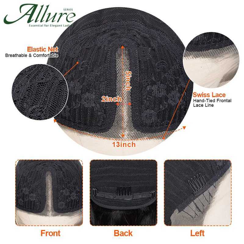 Deep Wave Lace Front Wig Wigs For Black Women Curly Brazilian Remy Hair Wigs Glueless Water Wave Part Lace Wig AllureM240712