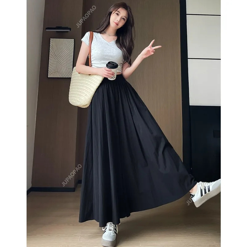 Casual Pants Elastic Waist Culottes Stylish Womens Wide Leg Collection High Skirt for Everyday Z260314