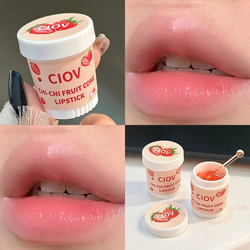 Jelly Peach Lip Balm Lips Care Lip Sleep Mask Hydrated Pink Lip Repair Nourish Protect Colorless Cute Sweet Lipstick Makeup Base 240712