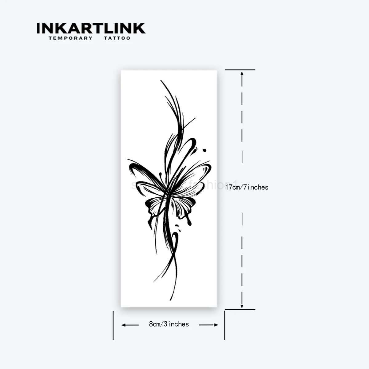 Butterfly temporary tattoo stickers magic tattoos herbal juice tattoos lasting 1-2 weeks realistic fake tattooB240712