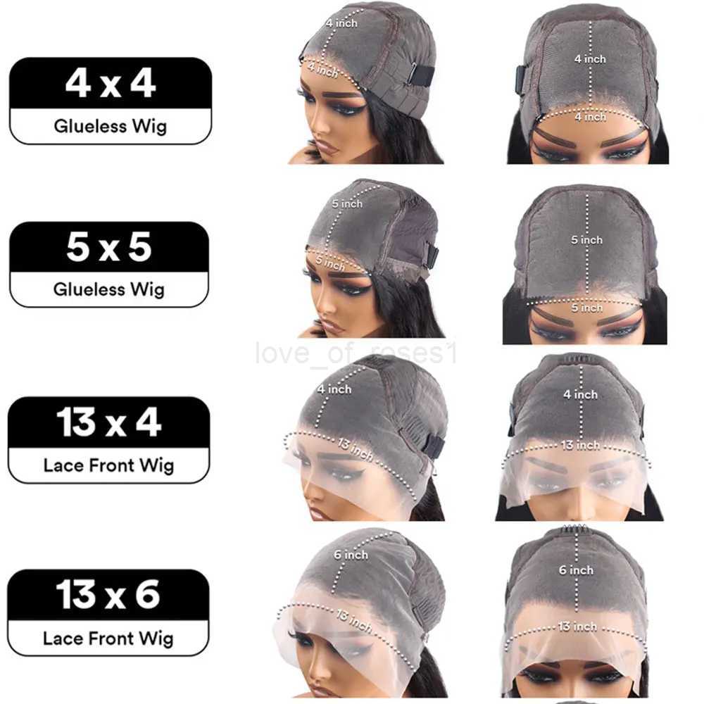 13x4 13x6 HD Transparent Body Wave Lace Front Wigs For Women Pre Plucked Glueless Ready To Wear 5x5 4x4 Closure WigM240712