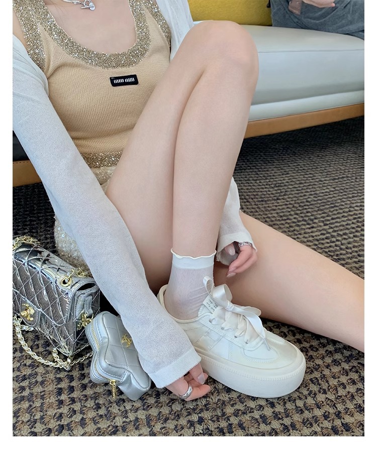 Designer In Black And Round Headed Patchwork Satin Leather White Height Increasing Thick Soled Lace Up Casual Board Shoes For Women