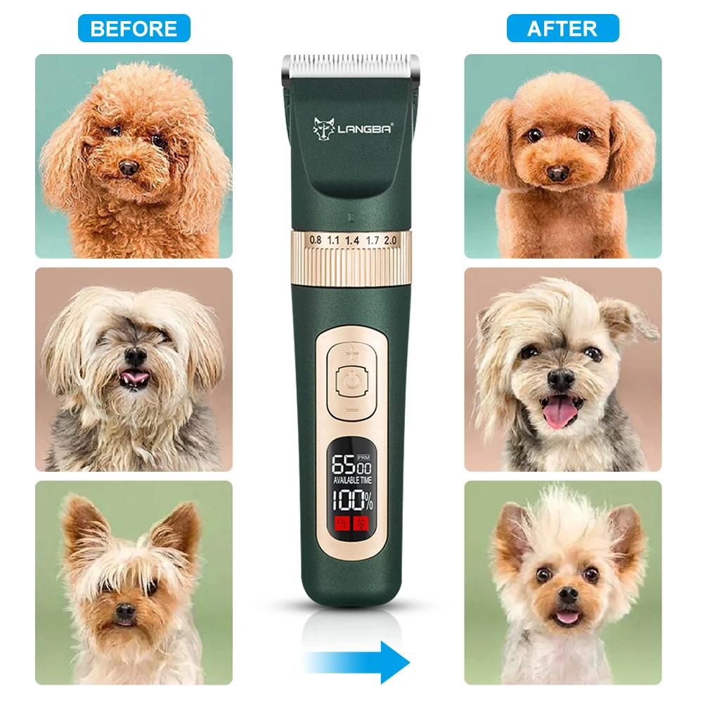 Electrical Dog Clipper Professional Pet Grooming And Care Kit Rechargeable Animals Hair Clipper Cat Hair Trimmer Cutter Machine