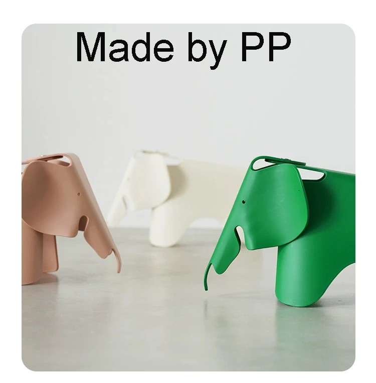 Small Elephant Home Decoration Model Plastic PP INS Polular Toy 240704