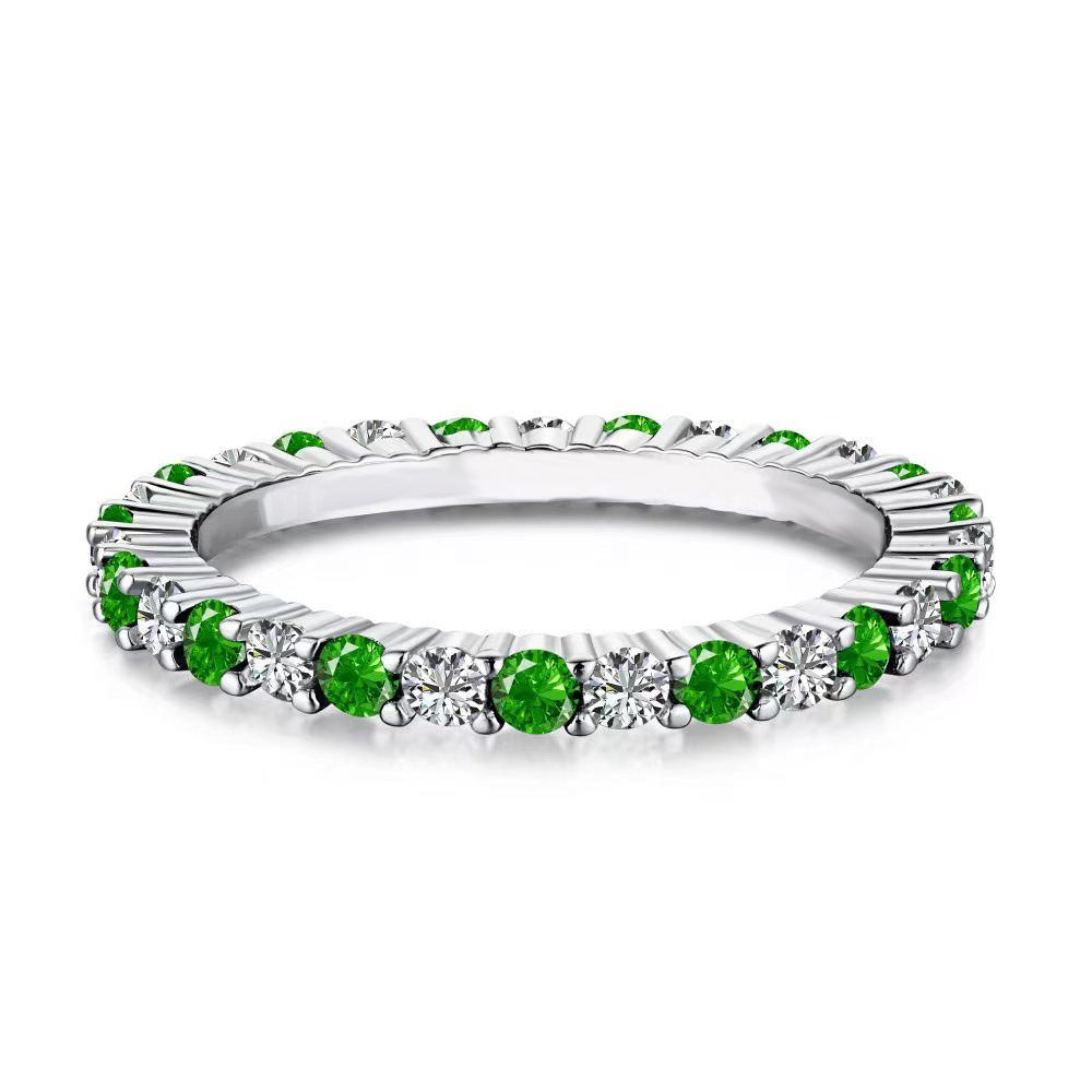 Green Jade Diamond Designer Rings Design Women Shiny Moissanite Ring Festival Gifts Jewelry Accessory